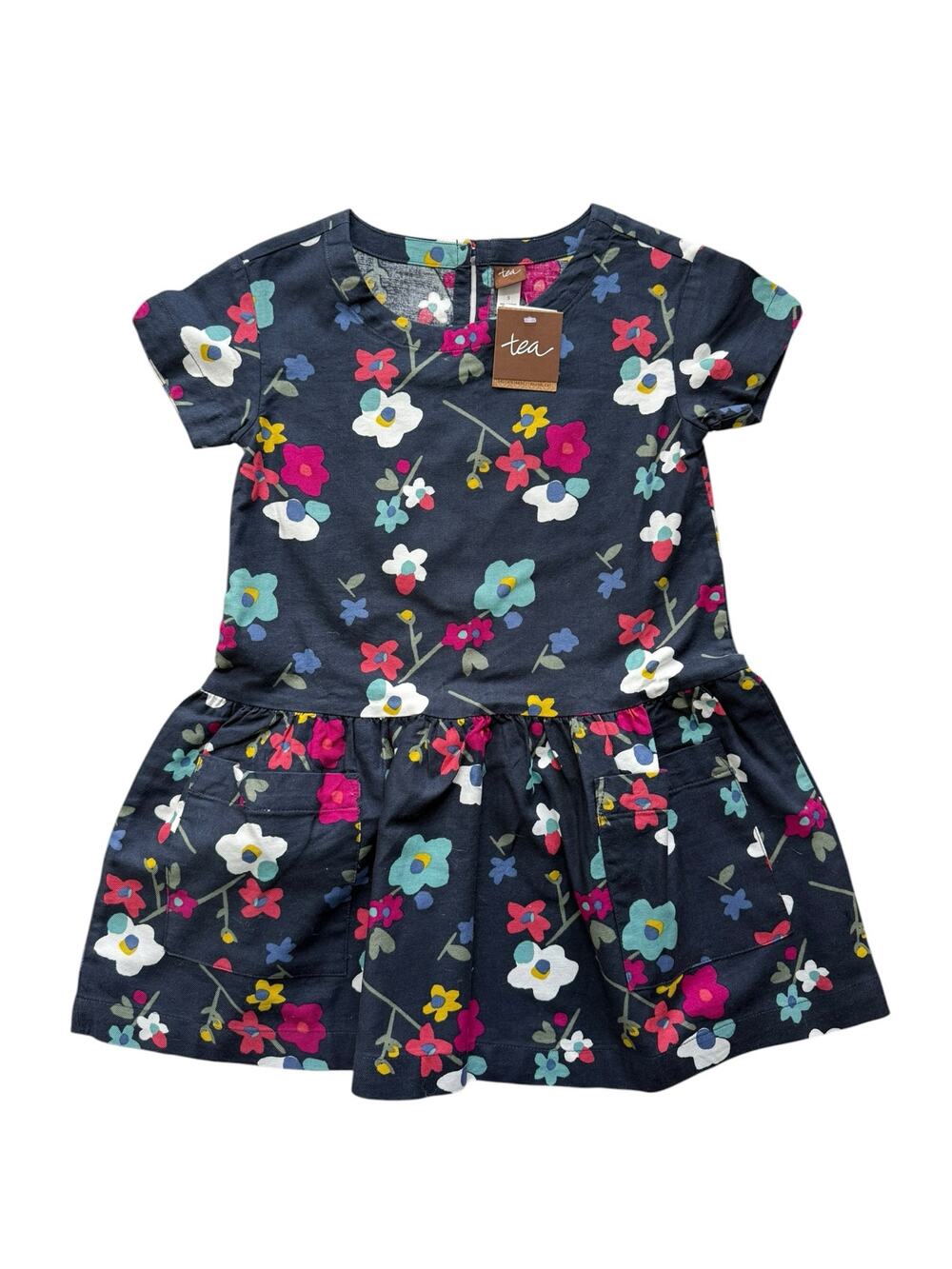 NWT Tea Collection Nepal Floral Printed Woven Pocket Dress Size 5
